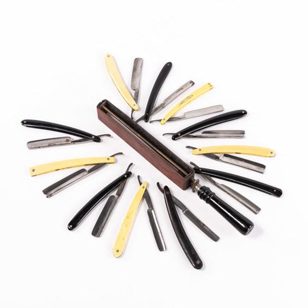 Rakknivar, 11 st, med strigel, bl a Erik Anton Berg