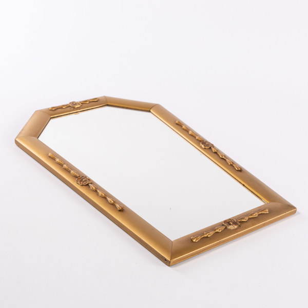 Spegel, guldfärgad ram, 49 x 33 cm