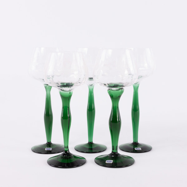 Remmare, 5 st, grön fot, Kosta, höjd 20 cm