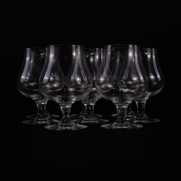 Nils Landberg, cognacskupor, 8 st, "Arne", Orrefors