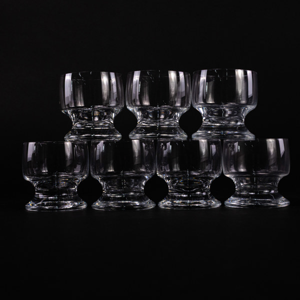 Signe Persson-Melin, whiskyglas, 7 st, "Porter", Boda
