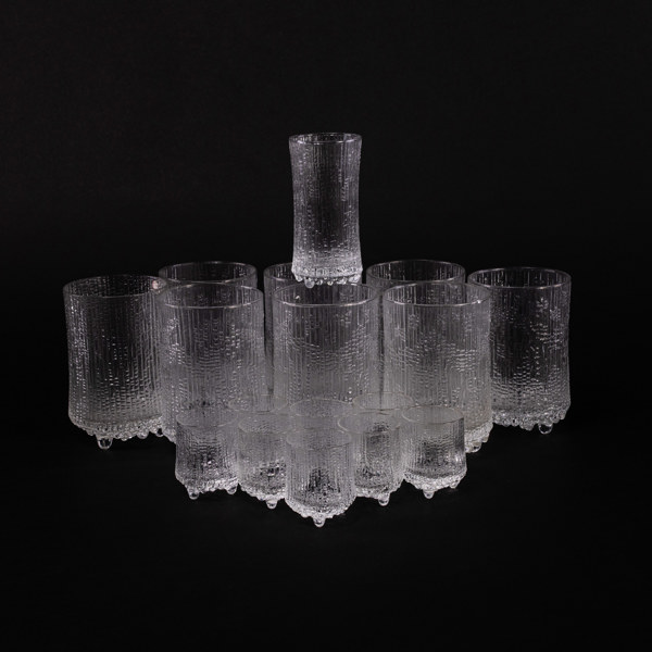 Tapio Wirkkala, glasservis, 17 delar, "Ultima Thule", Iittala