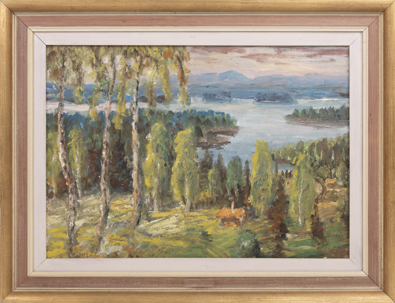 Oidentifierad konstnär, olja på duk, signerad, 79x61 cm