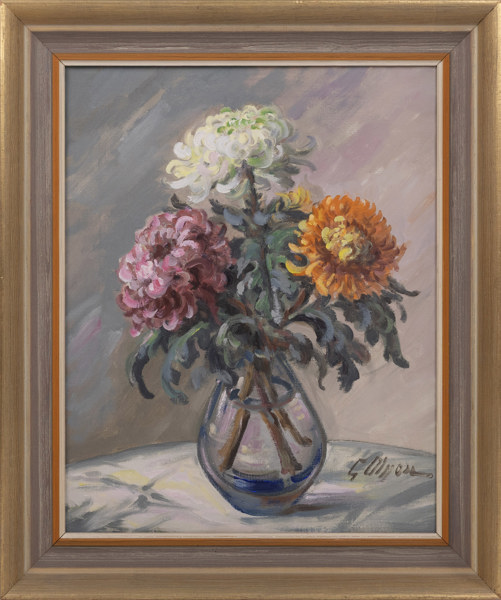 Oidentifierad konstnär, olja på duk, signerad, 51x61 cm