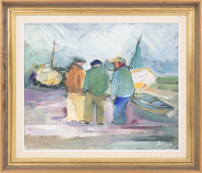 Hans Ripa, olja på duk, signerad, 57 x 49 cm