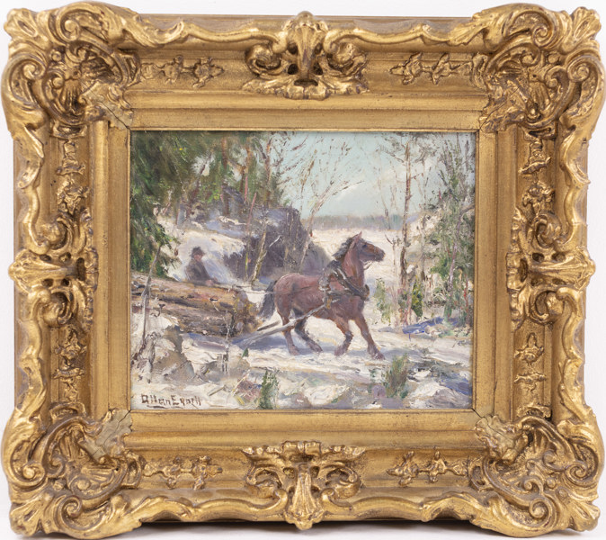 Allan Egnell, olja på duk, signerad, 45x39 cm