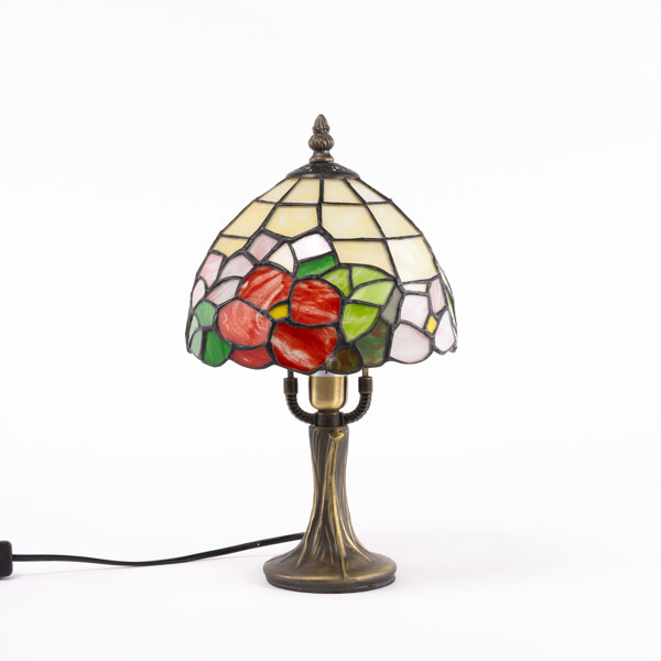 Bordslampa, tiffanystil, Cottex, höjd 35 cm