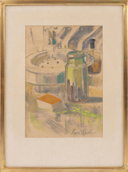 Lars Herder, gouache, stilleben, signerad, 30 x 40 cm