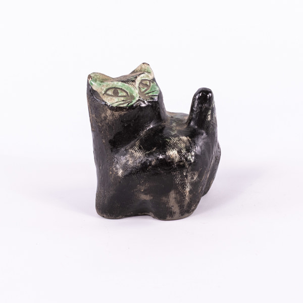 Göran Andersson, figurin, katt, Upsala Ekeby, höjd 10 cm