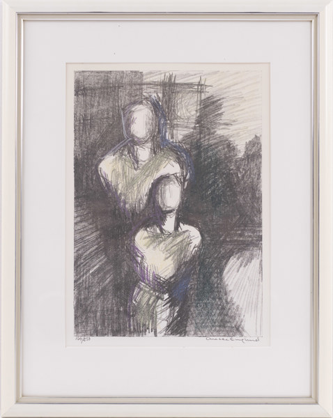 Anette Englund, litografi, signerad, numrerad 164/250, 40 x 50 cm