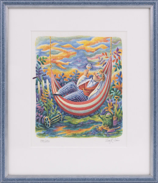 May K Leon, litografi, signerad, numrerad 199/290, 31 x 36 cm