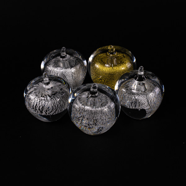 Glasskulpturer, 5 st, Strömbergshyttan