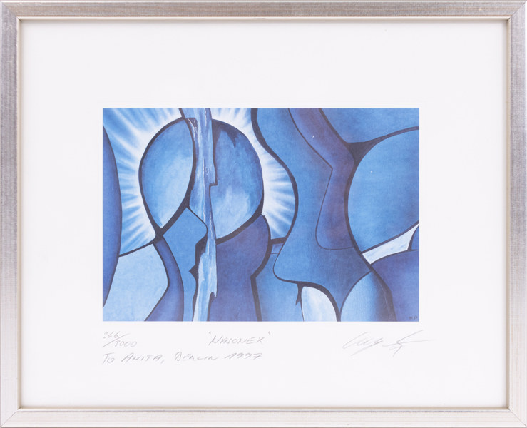 Oidentifierad konstnär, litografi, "Nasonex", signerad, numrerad 366/3000, 37 x 30 cm