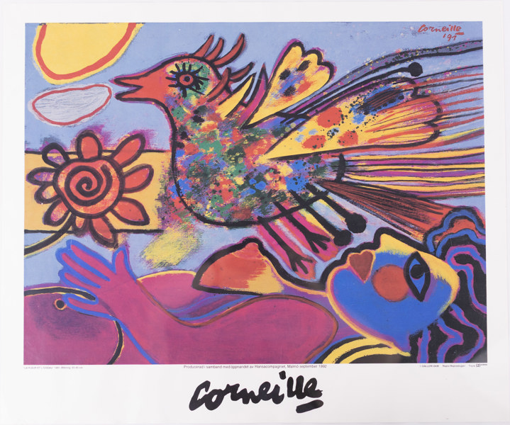 Beverloo Corneille, utställningsaffisch, 1992, 50 x 60 cm