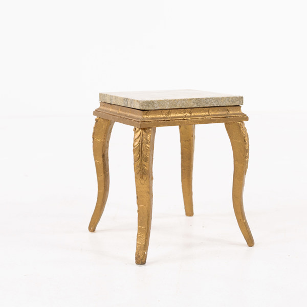 Piedestal, med marmorskiva, höjd 35 cm