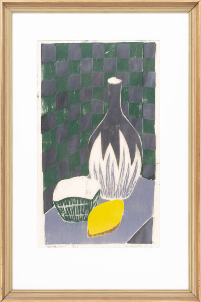 Oidentifierad konstnär, träsnitt, 7/15, signerad, numrerad, 42 x 61 cm