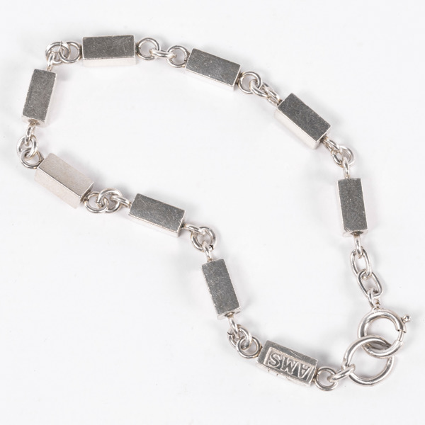 Arvo Saarela, armband, silver, stavar, längd 20 cm, vikt 21 gram