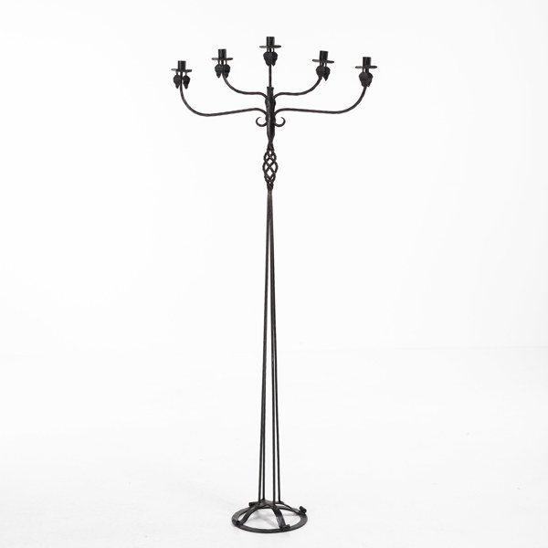 Golvkandelaber, smide, höjd 134 cm