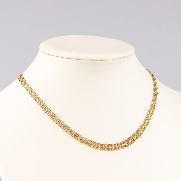 Halsband, X-länk, 18k guld, längd 43 cm