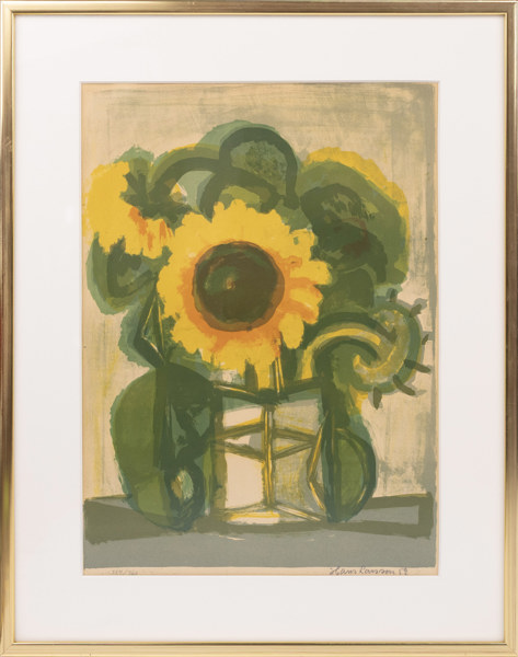 Hans Larsson, litografi, 334/360, signerad, 54x67 cm