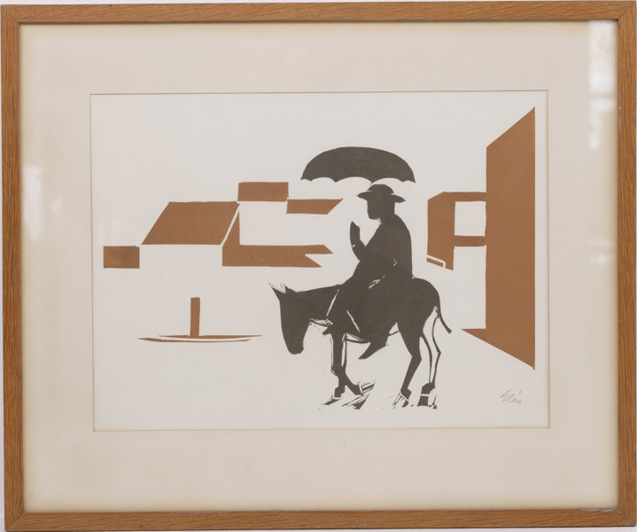 Ingvar Elén, litografi, signerad, 52 x 43 cm