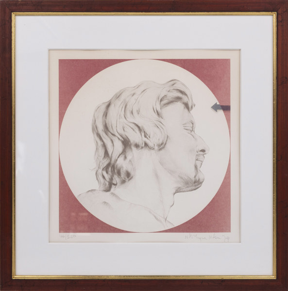 Nils Ingvar Nilsson, litografi, 166/250, signerad, 57x57 cm