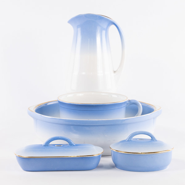 Tvättset, 5 delar, tidigt 1900-tal, Rörstrand