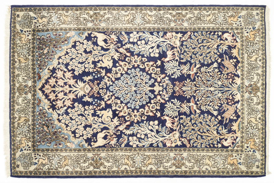 Matta, handknuten, Ghom, Iran, 210x132 cm