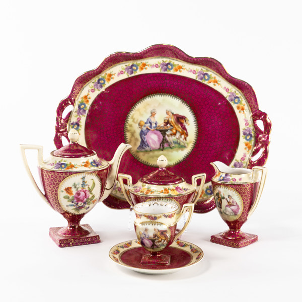 Kaffeservis, porslin, 5 delar, Prov Saxe ES