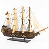 Modellskepp, trä, "Fregata Siglo XVII", längd 80 cm
