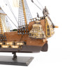 Modellskepp, trä, "Fregata Siglo XVII", längd 80 cm