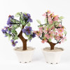 Bonsaiträd, glas, 2 st, höjd 36 cm