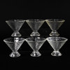 Dessertskålar, 6 st, glas, höjd 10,5 cm