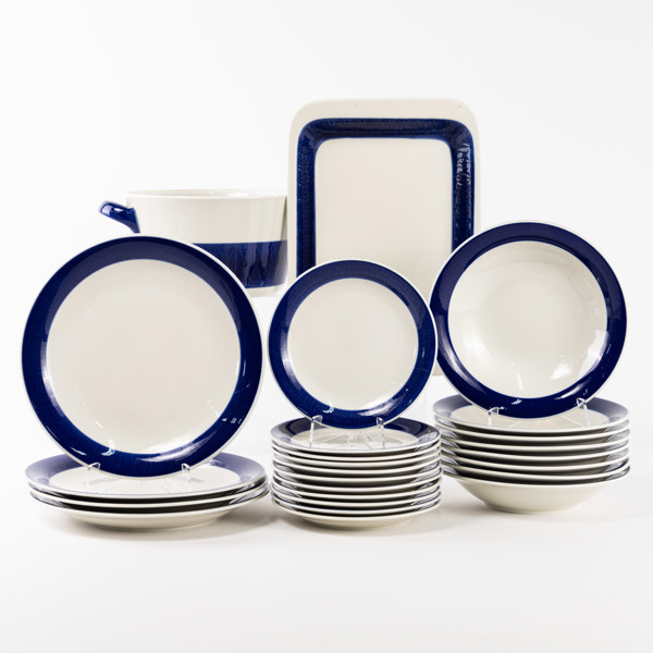 Hertha Bengtson, matservis, 25 delar, "Koka Blå", Rörstrand