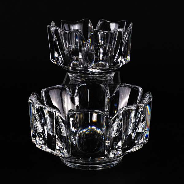 Lars Hellsten, skålar, 2 st, "Corona", Orrefors