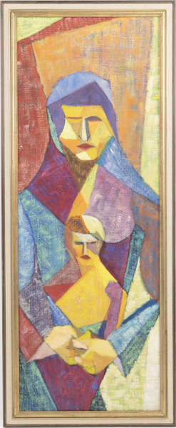 Kjell Lindberg, olja på duk, signerad, 49 x 119 cm