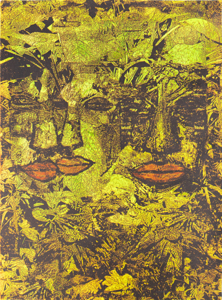 Kent Wahlbeck, handkolorerad litografi, 1/1, signerad, 61x78 cm