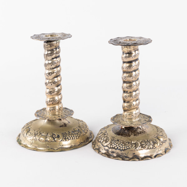 Ljusstakar, ett par, silver, höjd 18 cm