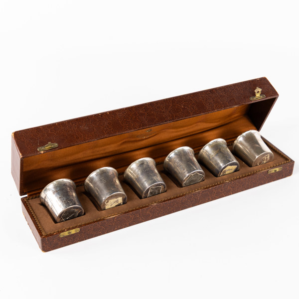 Supkoppar, 7 st, silver, vikt 151 gram