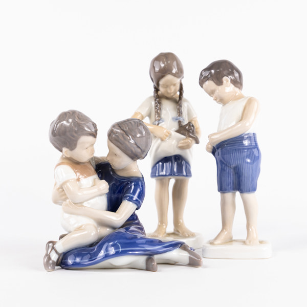 Figuriner, 3 st, B&G, högsta 16,5 cm