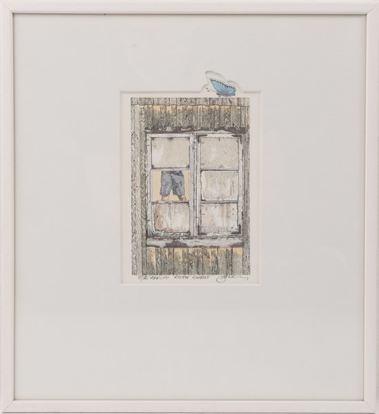 Bo Olsson, litografi, 73/125, signerad, 31,5x34 cm