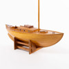 Modellbåt, segelbåt, teak, 1940-tal, längd 67 cm