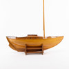 Modellbåt, segelbåt, teak, 1940-tal, längd 67 cm