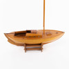 Modellbåt, segelbåt, teak, 1940-tal, längd 67 cm