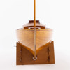 Modellbåt, segelbåt, teak, 1940-tal, längd 67 cm
