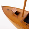 Modellbåt, segelbåt, teak, 1940-tal, längd 67 cm