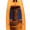 Modellbåt, segelbåt, teak, 1940-tal, längd 67 cm