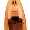 Modellbåt, segelbåt, teak, 1940-tal, längd 67 cm