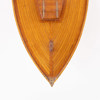 Modellbåt, segelbåt, teak, 1940-tal, längd 67 cm