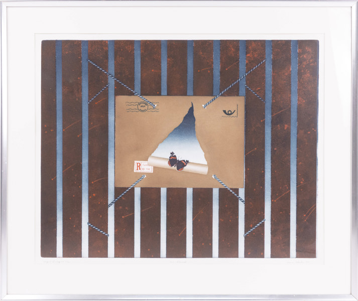 Hans Johnfors, etsning, signerad, numrerad EA 15/20, 89 x 75 cm